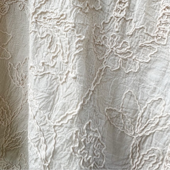 Chico’s Cream Embroidered Ruana Wrap Kimono Cardigan One Size Cotton Blend - Picture 5 of 15